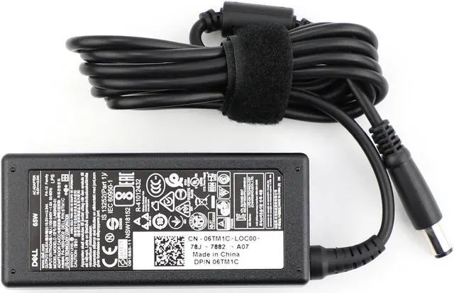 Alt view image 6 of 20 - 65W 4.5mm x 3.0mm Tip Ac Adapter Charger & Power Cord for select Dell Laptops  - Compatible Part #'s 74VT4, PA-1650-2D3, LA65NS2-01, 5NW44, MGJN9, G6J41, 43NY4, GG2WG
