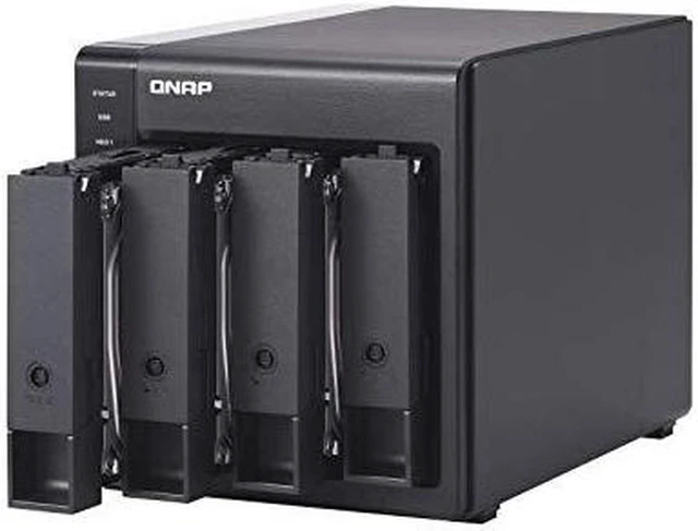 Alt view image 2 of 8 - QNAP TR-004 4 Bay Hard Drive Enclosure Direct Attached Storage (DAS) with hardware RAID USB 3.0 Type-C