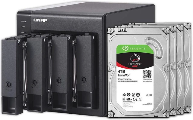 Alt view image 7 of 8 - QNAP TR-004 4 Bay Hard Drive Enclosure Direct Attached Storage (DAS) with hardware RAID USB 3.0 Type-C