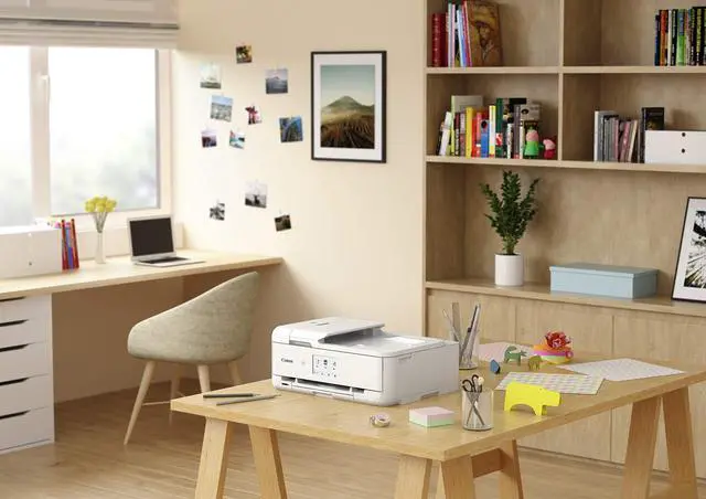 Alt view image 9 of 20 - Canon PIXMA TS9521C (2988C022) Duplex 4800 DPI x 1200 DPI Wireless/USB Color Inkjet The Crafter’s All-In-One Printer