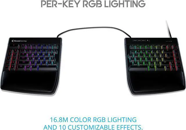 Alt view image 4 of 20 - KINESIS Gaming Freestyle Edge RGB Split Mechanical Keyboard (MX Brown)