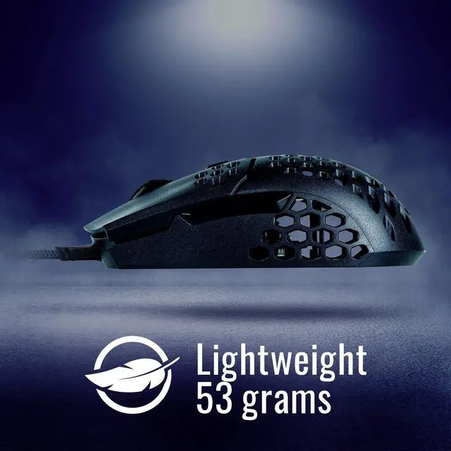 Alt view image 9 of 20 - Cooler Master MM710 53G Gaming Mouse with Lightweight Honeycomb Shell, Ultralight Ultraweave Cable, Pixart 3389 16000 DPI Optical Sensor