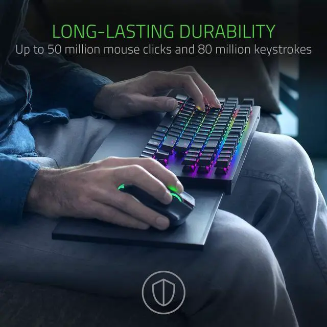 Alt view image 6 of 18 - Razer Turret Wireless Mechanical Gaming Keyboard & Mouse Combo for PC & Xbox One: Chroma RGB/Dynamic Lighting - Retractable Magnetic Mouse Mat - 40hr Battery