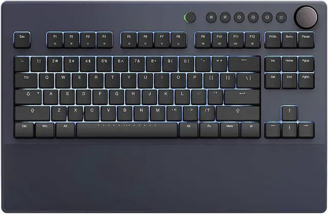 Main image of iKBC Table E401 White Backlit LED Mechanical Keyboard with Cherry MX Red Switch for Windows/Mac, Tenkeyless Keyboards with Built-in Palmrest, Dark Gray Case, Black ABS 87 Keycaps, ASIN/US QWERTY