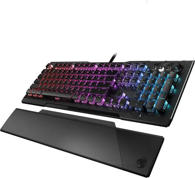 Alt view image 3 of 5 - ROCCAT Vulcan 121 Mechanical PC Tactile Gaming Keyboard, Titan Red Switch, AIMO RGB Backlit Lighting Per Key, Anodized Aluminum Top Plate and Detachable Palm/Wrist Rest, Black