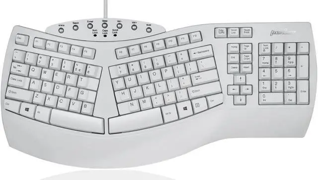 Alt view image 7 of 14 - Perixx PERIBOARD-512 Ergonomic Split Keyboard - Natural Ergonomic Design - Black - Bulky Size 19.09"x9.29"x1.73"