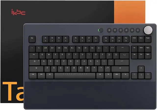 Alt view image 7 of 7 - iKBC Table E401 White Backlit LED Mechanical Keyboard with Cherry MX Red Switch for Windows/Mac, Tenkeyless Keyboards with Built-in Palmrest, Dark Gray Case, Black ABS 87 Keycaps, ASIN/US QWERTY