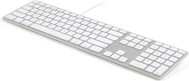 Main image of Matias FK318S USB Wired Aluminum Keyboard with Numeric Keypad and Built-in 2-Port Hi-Speed USB 2.0 Hub - Compatible with Mac (Silver)