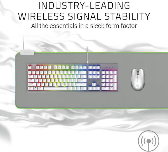 Alt view image 4 of 8 - Razer Atheris Ambidextrous Wireless Mouse: 7200 DPI Optical Sensor - 350 Hr Battery Life - USB Wireless Receiver & Bluetooth Connection - Mercury White
