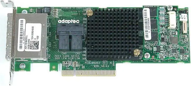 Alt view image 3 of 4 - ADAPTEC 2280900-R / RAID 78165 6Gb/s SAS - PCI Express 3.0 x8 - Plug-in Card - RAID Supported - 0, 1, 1E, 5, 6 RAID Level - 24 SAS Port(s)