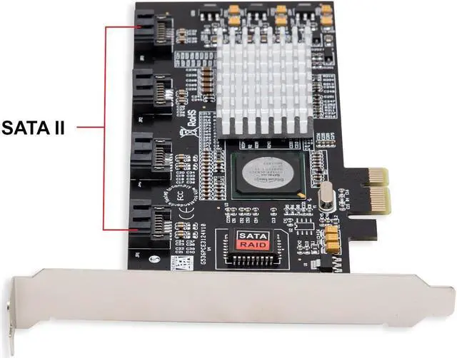 Alt view image 4 of 7 - Syba  PCI Express SATA II 4 x Ports RAID Controller Card SY-PEX40008