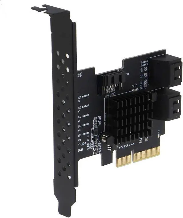 Alt view image 3 of 3 - Sedna - PCIe 2 x Gen III to 5 x SATA 6G Adapter Card (Support Software RAID)