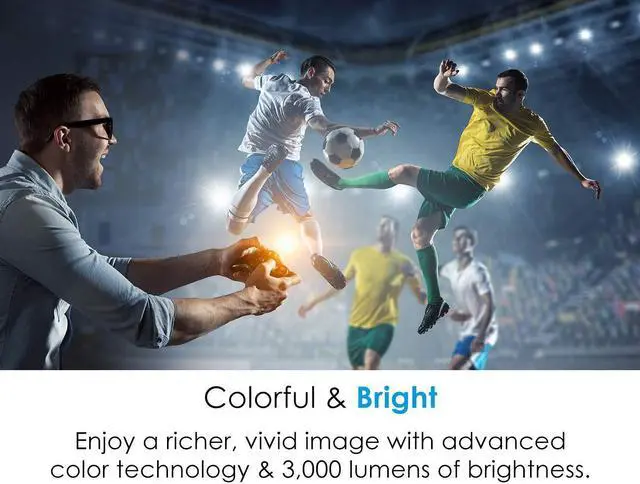 Alt view image 11 of 20 - Optoma HD143X DLP Projector 3000 Lumens 1080P 23,000:1 REC.709 color 12,000 hour lamp life, HDMI, 3D Sync port, USB power