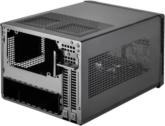 Alt view image 3 of 7 - Silverstone Tek Mini-DTX, Mini-ITX Small Form Factor Computer Case with Faux Aluminum Front Panel Cases SG13B-Q