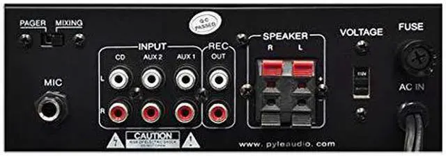 Alt view image 3 of 10 - Pyle PTAU23.5 2X40W Mini Power Amplifier System - Dual Channel Home Audio Sound Mixer, Stereo Receiver Box with USB, RCA, Headphone, AUX, MIC Input, LED, for PA, Home Entertainment and Studio Use