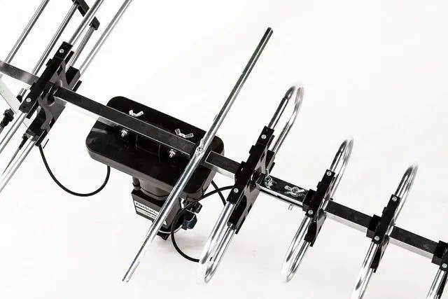 Alt view image 5 of 7 - FiveStar Outdoor HD TV Antenna 2019 Newest Model Up To 200 Miles Range with Motorized 360 Degree Rotation, UHF/VHF/FM Radio with Infrared Remote Control Advanced Design With Installation Kit and Jpole