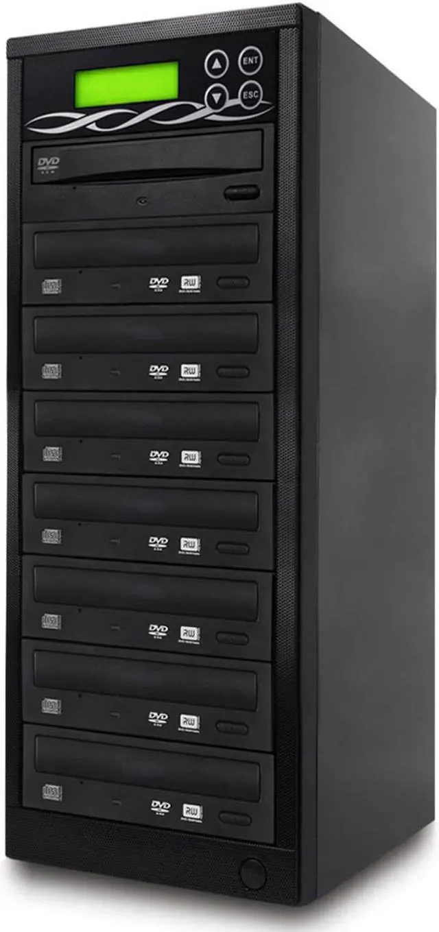 Main image of BestDuplicator Target DVD CD Duplicator with DVDRW Burners Athena Duplication Controller, Standalone Copier Tower Replication Recorder Black (7 Target, Black)