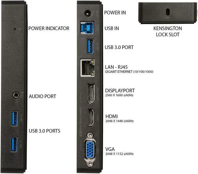 Alt view image 11 of 20 - VISIONTEK 901147 VT1000 Dual DisplayUSB3.0 Dock