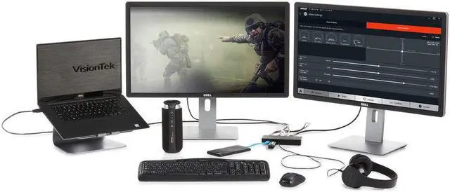 Alt view image 12 of 20 - VISIONTEK 901147 VT1000 Dual DisplayUSB3.0 Dock
