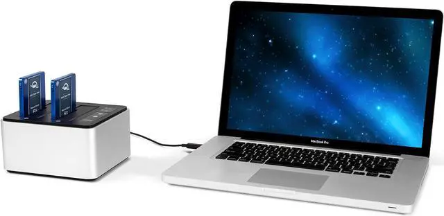 Alt view image 3 of 14 - OWC Drive Dock USB-C Dual Drive Bay Solution, USB 3.1 Gen 2, for Mac and PC, (OWCTCDRVDCK)