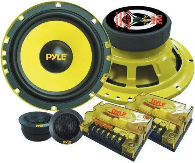 Main image of 2-Way Custom Component Speaker System - 6.5” 400 Watt Component with Electroplated Steel Basket, Butyl Rubber Surround & 40 Oz Magnet Structure - Wire Installation Hardware Set Included - Pyle PLG6C