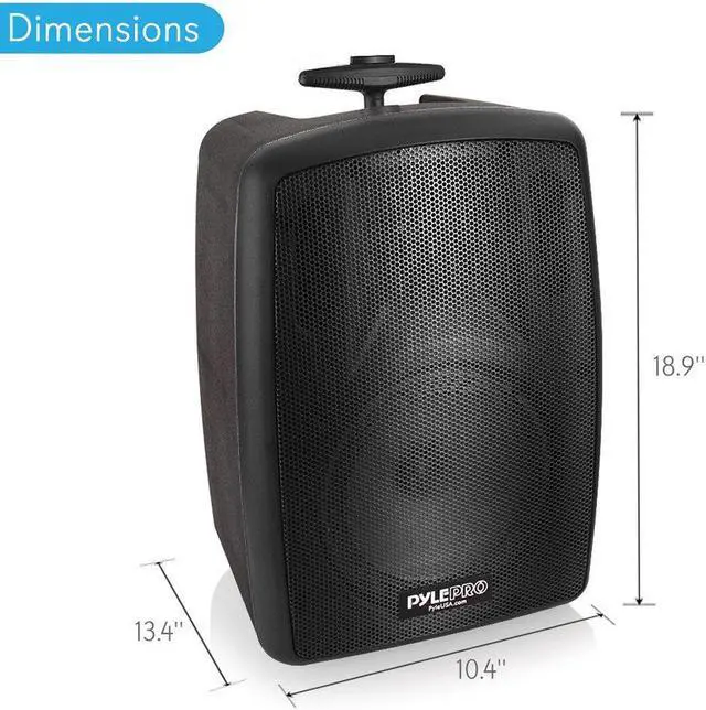 Alt view image 2 of 7 - Wireless Portable PA Speaker System - 360W Bluetooth Compatible Battery Powered Rechargeable Outdoor DJ Sound Speaker Microphone Set with MP3 USB SD FM Radio RCA 1/4" Mic in Wheels - Pyle PPHP8MBA