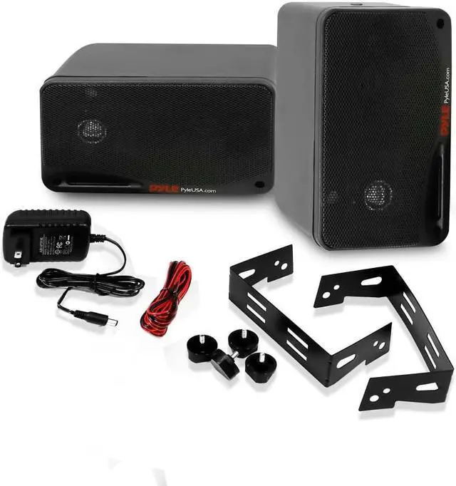 Alt view image 8 of 20 - Pyle PDWR42BBT 3.5 in. 200W Bluetooth Home Speakers