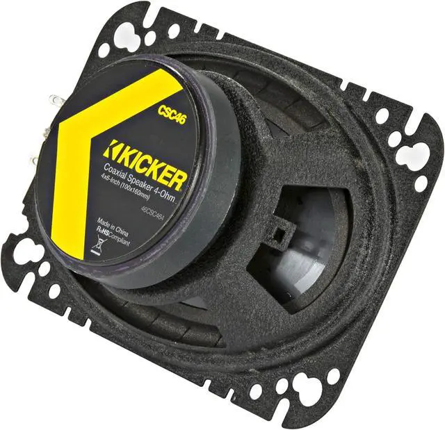 Alt view image 5 of 14 - Kicker 46CSC464 Car Audio 4x6 Coaxial Full Range Stereo Speakers Pair CSC46