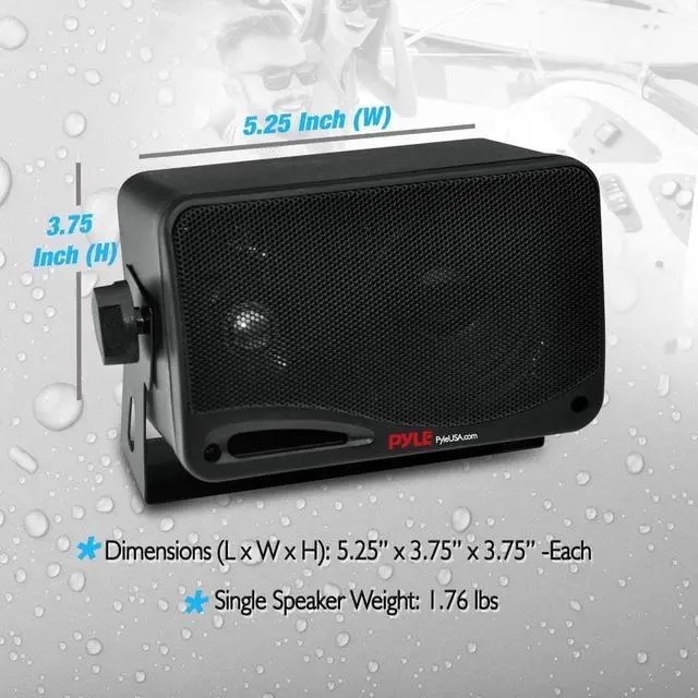 Alt view image 11 of 20 - Pyle PDWR42BBT 3.5 in. 200W Bluetooth Home Speakers