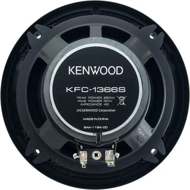 Alt view image 4 of 20 - Kenwood KFC-1366S 250 Watt 5.25-Inch Coaxial 2 Way Car Audio Speaker (1 Pair)