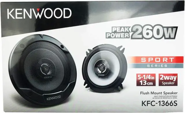 Alt view image 5 of 20 - Kenwood KFC-1366S 250 Watt 5.25-Inch Coaxial 2 Way Car Audio Speaker (1 Pair)
