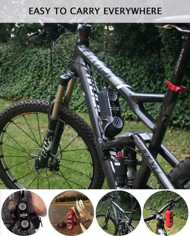 Alt view image 5 of 7 - KNZ GoDuo Portable Bluetooth Speakers with Magnetic Connectable Base, L/R True Stereo Sound and Bass, Water and Shock Resistant, 18 hr playtime, Built-in Mic, Protective Carrying Case Included (Black)