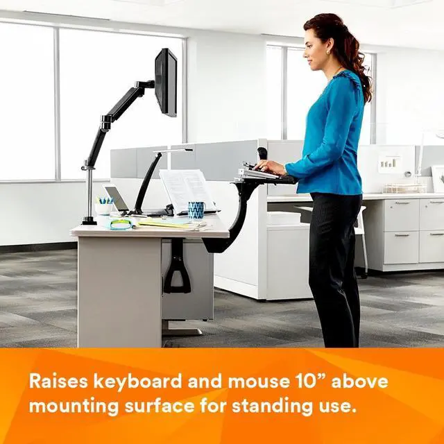 Alt view image 5 of 9 - 3M AKT170LE Adjustable Keyboard Tray