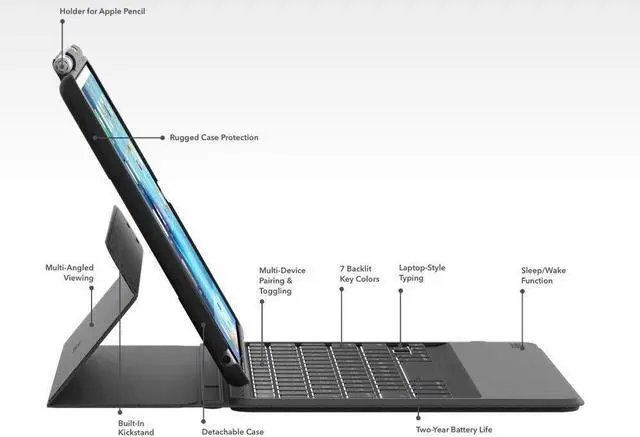 Alt view image 5 of 19 - ZAGG ID9RMK-BB0 RUGGED MESSENGER FOR APPLE