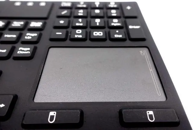 Alt view image 2 of 7 - DSI LED Backlit Keyboard with Touchpad IP68 Waterproof Silicone JH-IKB110BL
