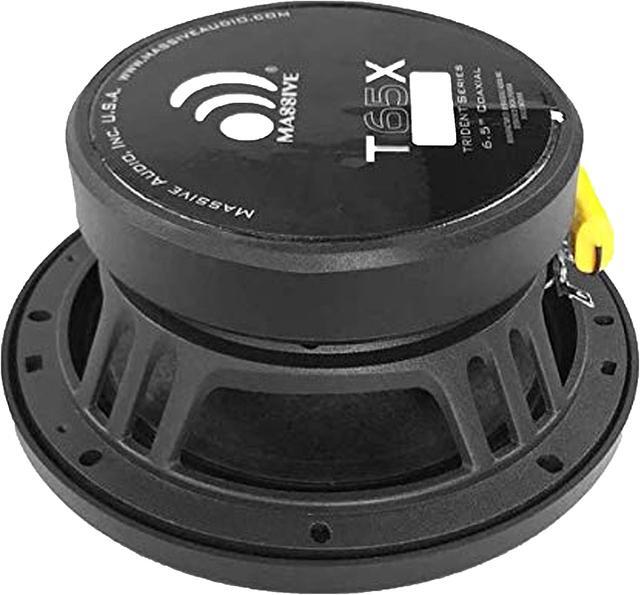 Alt view image 3 of 7 - T65X - Massive Audio 6.5 Inch 120 Watts RMS / 480 Watts Peak, Marine Coaxial Speakers for Boats, UTVS, Off Road, Golf Carts, Motorcycles, Runabouts