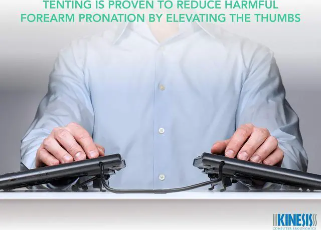 Alt view image 6 of 7 - Tenting Accessory for Kinesis Freestyle2 Ergonomic Keyboard, VIP3 with Palm Supports or V3 Without Palm Supports (VIP3)