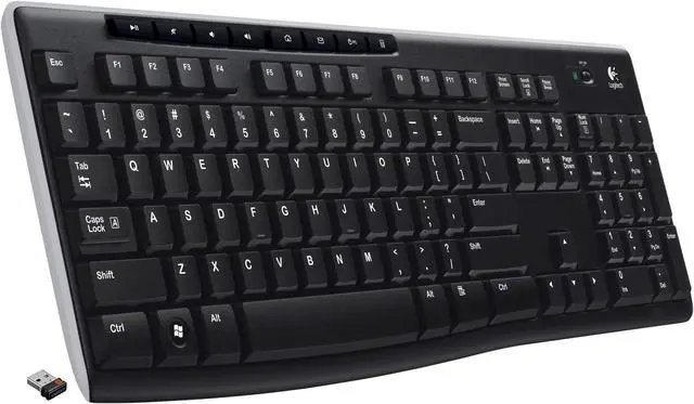Alt view image 6 of 20 - Logitech K270 Wireless Keyboard K270 Black Logitech Unifying protocol (2.4 GHz) Wireless range: >33 ft (10m) wireless range Ergonomic Keyboard