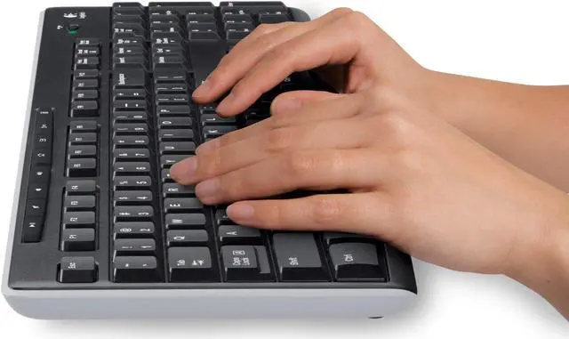 Alt view image 8 of 20 - Logitech K270 Wireless Keyboard K270 Black Logitech Unifying protocol (2.4 GHz) Wireless range: >33 ft (10m) wireless range Ergonomic Keyboard