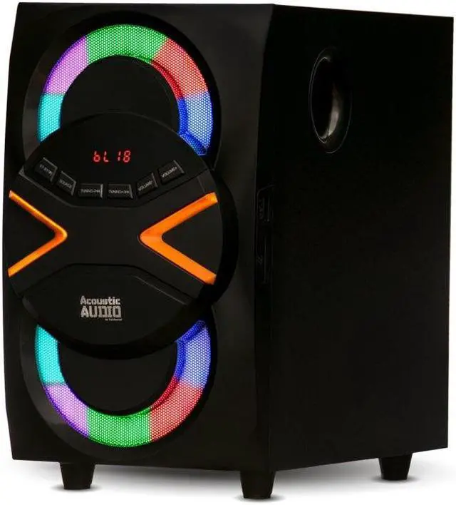 Alt view image 8 of 20 - Acoustic Audio AA5210 Home Theater 5.1 Speaker System with Bluetooth USB and LED Lights