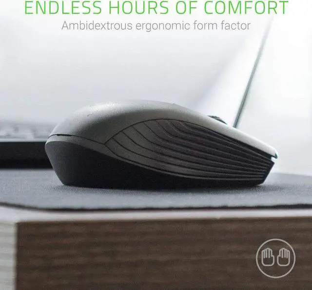 Alt view image 3 of 8 - Razer Atheris Ambidextrous Wireless Mouse: 7200 DPI Optical Sensor - 350 Hr Battery Life - USB Wireless Receiver & Bluetooth Connection - Classic Black