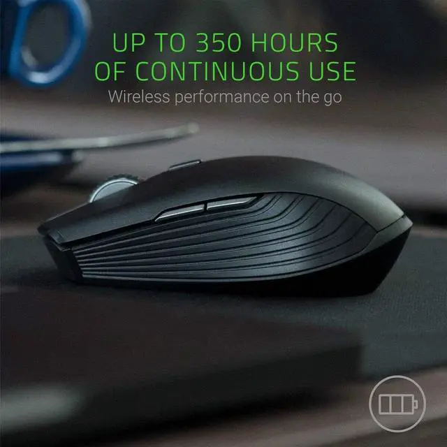 Alt view image 5 of 8 - Razer Atheris Ambidextrous Wireless Mouse: 7200 DPI Optical Sensor - 350 Hr Battery Life - USB Wireless Receiver & Bluetooth Connection - Classic Black