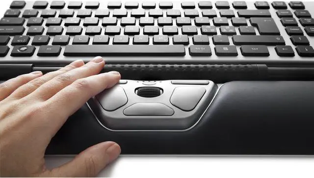 Alt view image 8 of 20 - Contour Design Contour RollerMouse RM-RED-WL Wireless Rollerbar Mouse Black