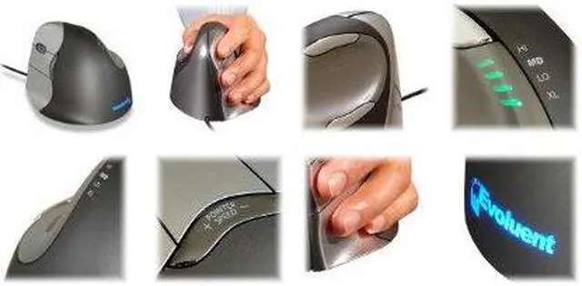 Alt view image 11 of 20 - Evoluent - VM4RW - Evoluent Verticalmouse Right Handed Wireless - Optical - Wireless - Radio Frequency - 2.40 GHz - USB