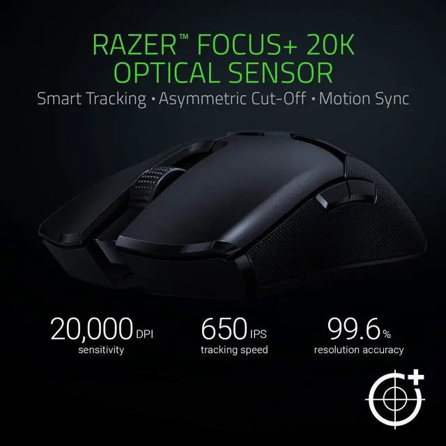 Alt view image 5 of 10 - Razer Viper Ultimate Hyperspeed Lightest Wireless Gaming Mouse & RGB Charging Dock: Fastest Gaming Mouse Switch - 20K DPI Optical Sensor - Chroma Lighting - 8 Programmable Buttons - 70 Hr Battery