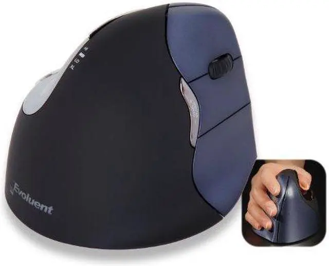 Alt view image 9 of 20 - Evoluent - VM4RW - Evoluent Verticalmouse Right Handed Wireless - Optical - Wireless - Radio Frequency - 2.40 GHz - USB