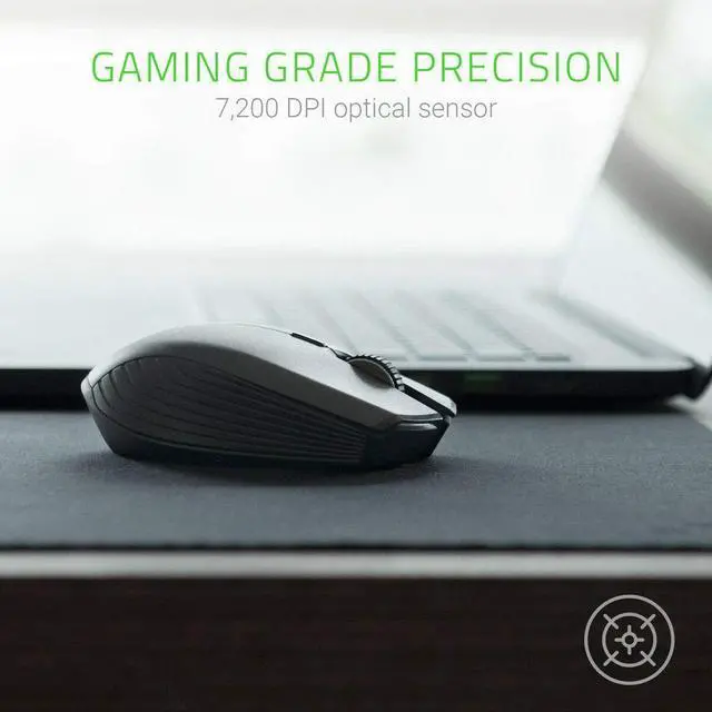 Alt view image 4 of 8 - Razer Atheris Ambidextrous Wireless Mouse: 7200 DPI Optical Sensor - 350 Hr Battery Life - USB Wireless Receiver & Bluetooth Connection - Classic Black