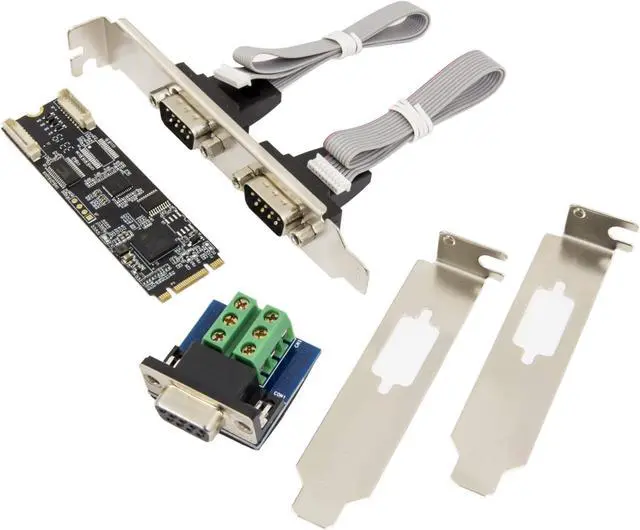 Alt view image 5 of 8 - IO CREST RS-232 + RS-422/485 DB9 Serial M.2 B+M Key Controller Card
