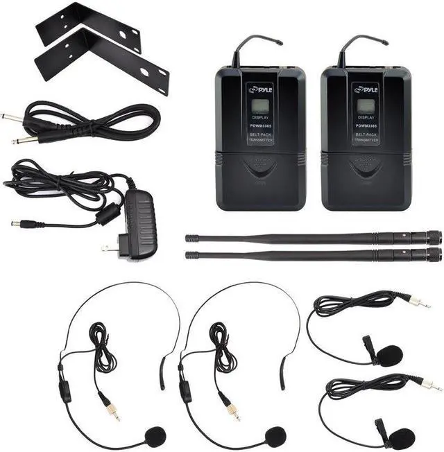 Alt view image 5 of 12 - PYLE Wireless Microphone System, Black (PDWM3365.5)