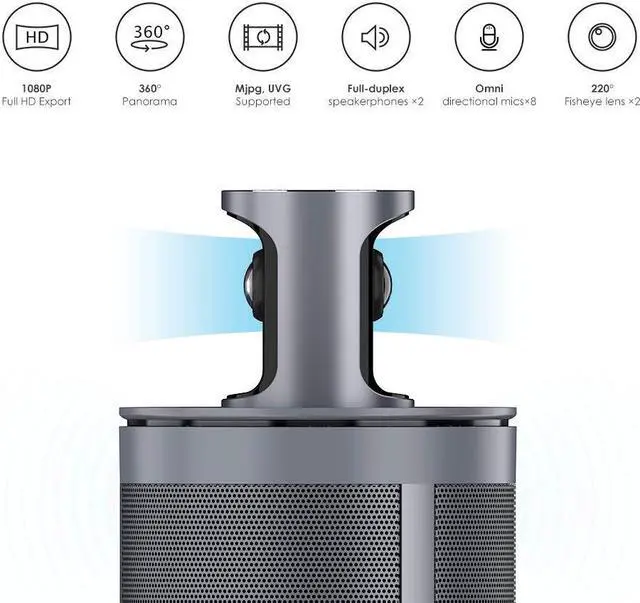 Alt view image 6 of 14 - KanDao Meeting 360°All-in-one conferencing Camera with Automatic Speaker Focus